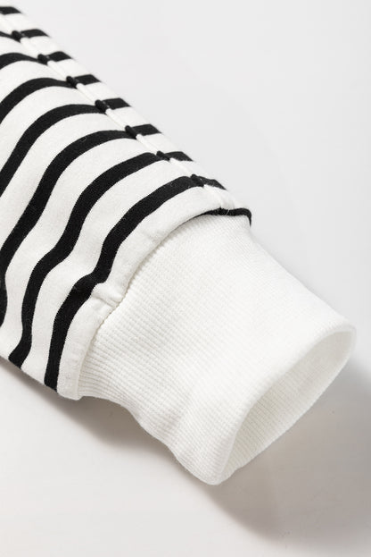 Georgia Black Striped Loose Sweatshirt