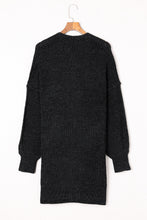 Load image into Gallery viewer, Yellow Knitted Open Front Casual Long Cardigan