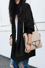 Load image into Gallery viewer, Yellow Knitted Open Front Casual Long Cardigan