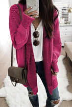 Load image into Gallery viewer, Yellow Knitted Open Front Casual Long Cardigan