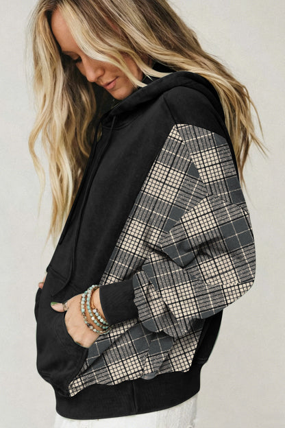 Olive & Plaid Cotton Hoodie
