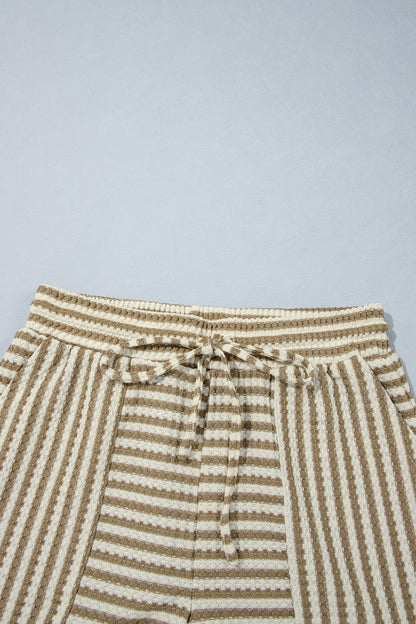 Brown Stripe Textured Set