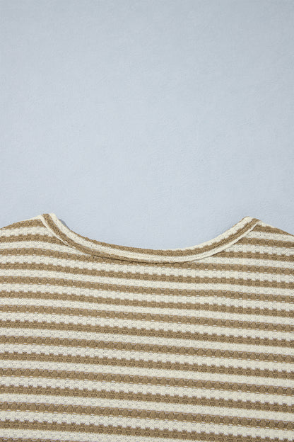 Brown Stripe Textured Set