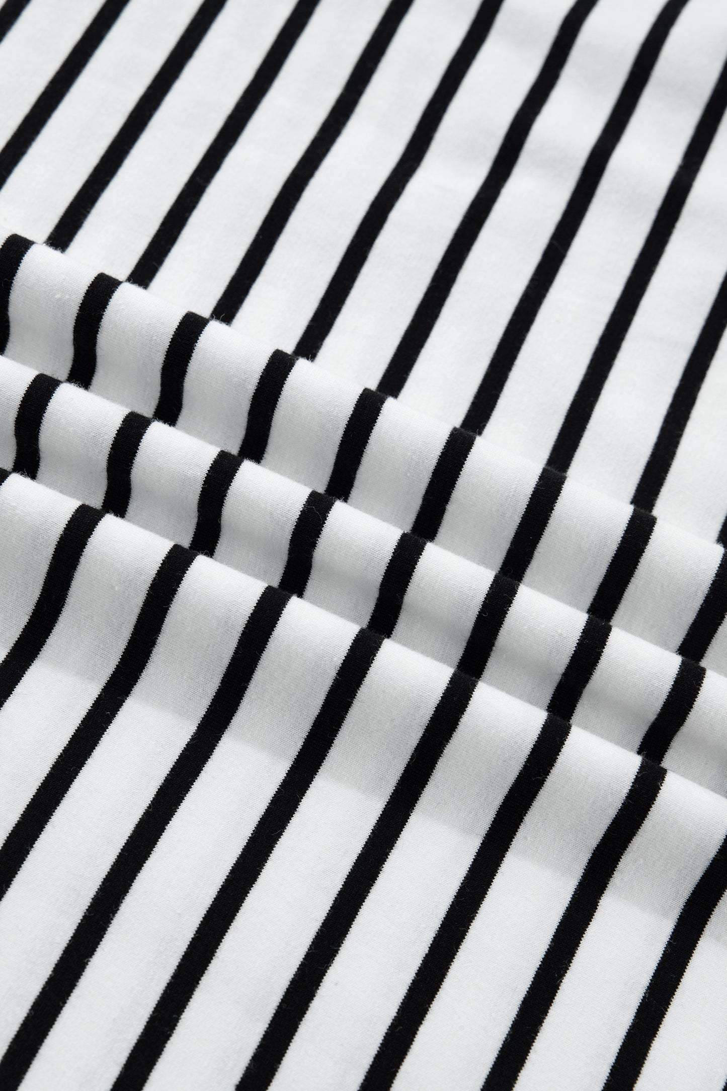 Classic Striped Button Sleeve Tee