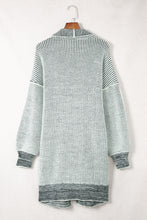 Load image into Gallery viewer, Yellow Knitted Open Front Casual Long Cardigan