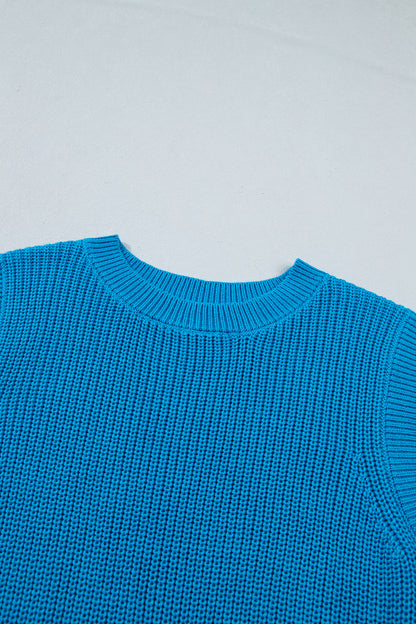 Polka Dot Knot Back Cropped Sweater Tank