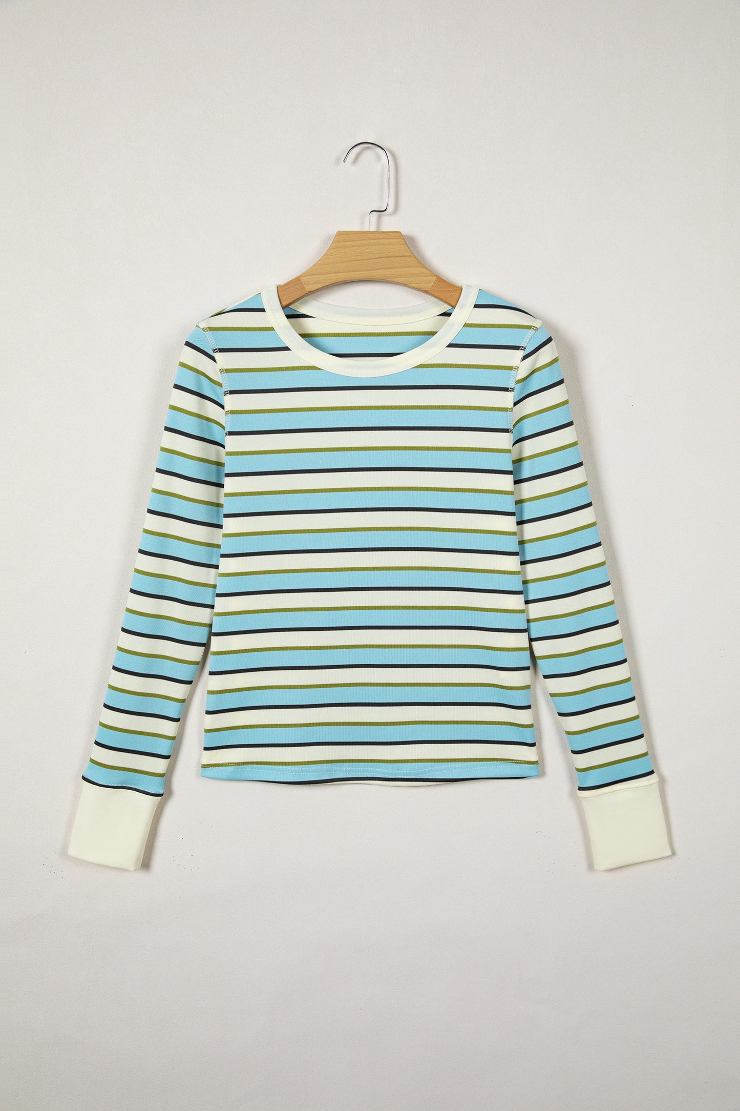 Paisley Multicolor Striped Long Sleeve Top