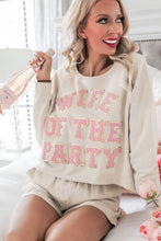 Load image into Gallery viewer, Wife of the Party Sweatshirt and Shorts Loungewear Set