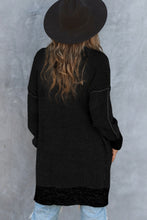 Load image into Gallery viewer, Yellow Knitted Open Front Casual Long Cardigan