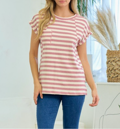 Cameron-Stripework cuffed Sleeve