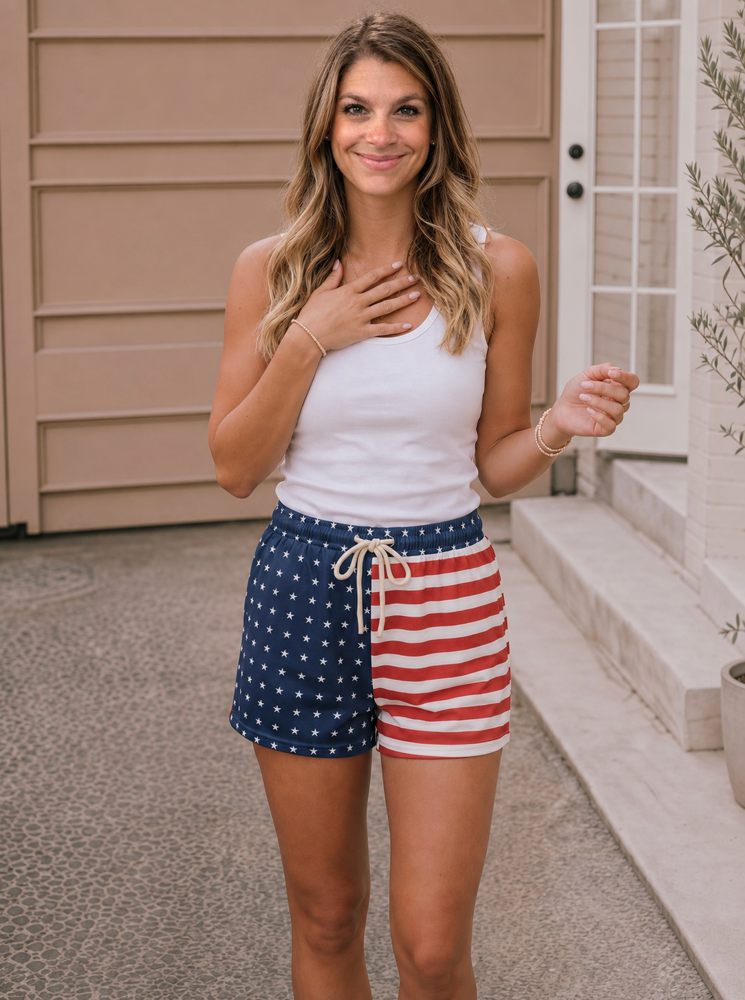 Stars & Stripes Drawstring Shorts