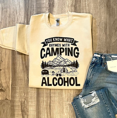 Camping and Alcohol Crewneck