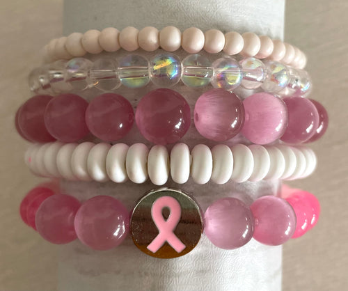 Breast Cancer Bracelet Set