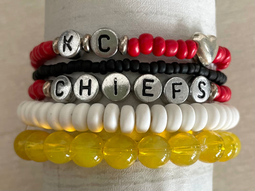 KC Chiefs Bracelet Set