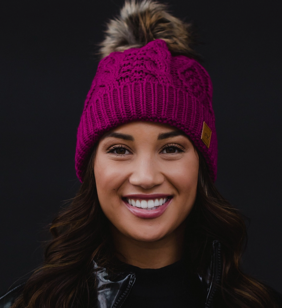 Cable Knit Pom Hat