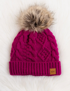 Cable Knit Pom Hat