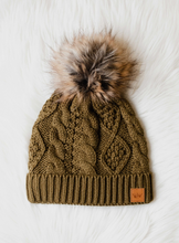 Load image into Gallery viewer, Cable Knit Pom Hat