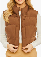 Load image into Gallery viewer, Cocoa Puffer Vest po