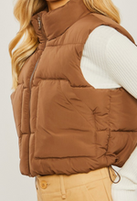 Load image into Gallery viewer, Cocoa Puffer Vest po