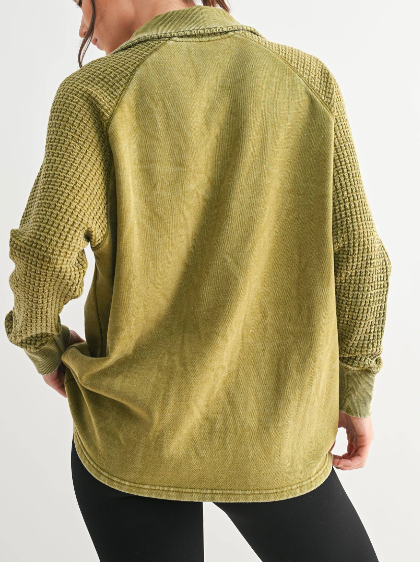 Ivy Waffle Knit Henley