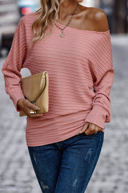 Dusty Pink Textured Knit