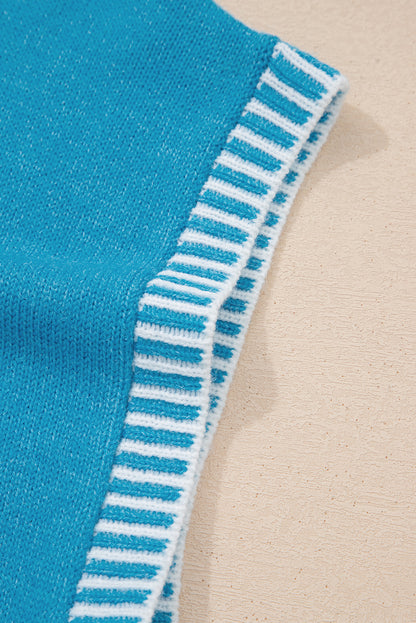 Blue Side Tie Sweater Vest