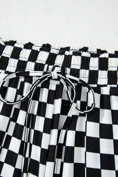Lilly Black Checkered Lounge Set
