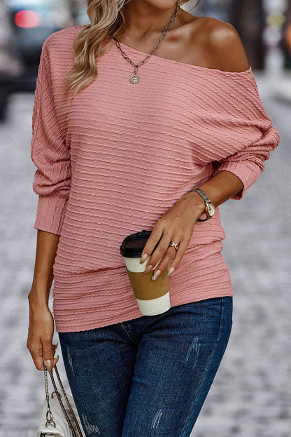 Dusty Pink Textured Knit