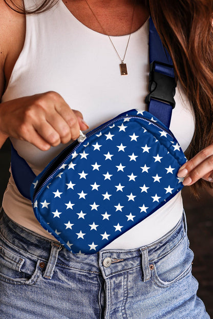 Flag Star Printed Crossbody Bag