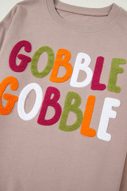 GOBBLE Letter Graphic Thanksgiving Crew