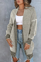Load image into Gallery viewer, Yellow Knitted Open Front Casual Long Cardigan