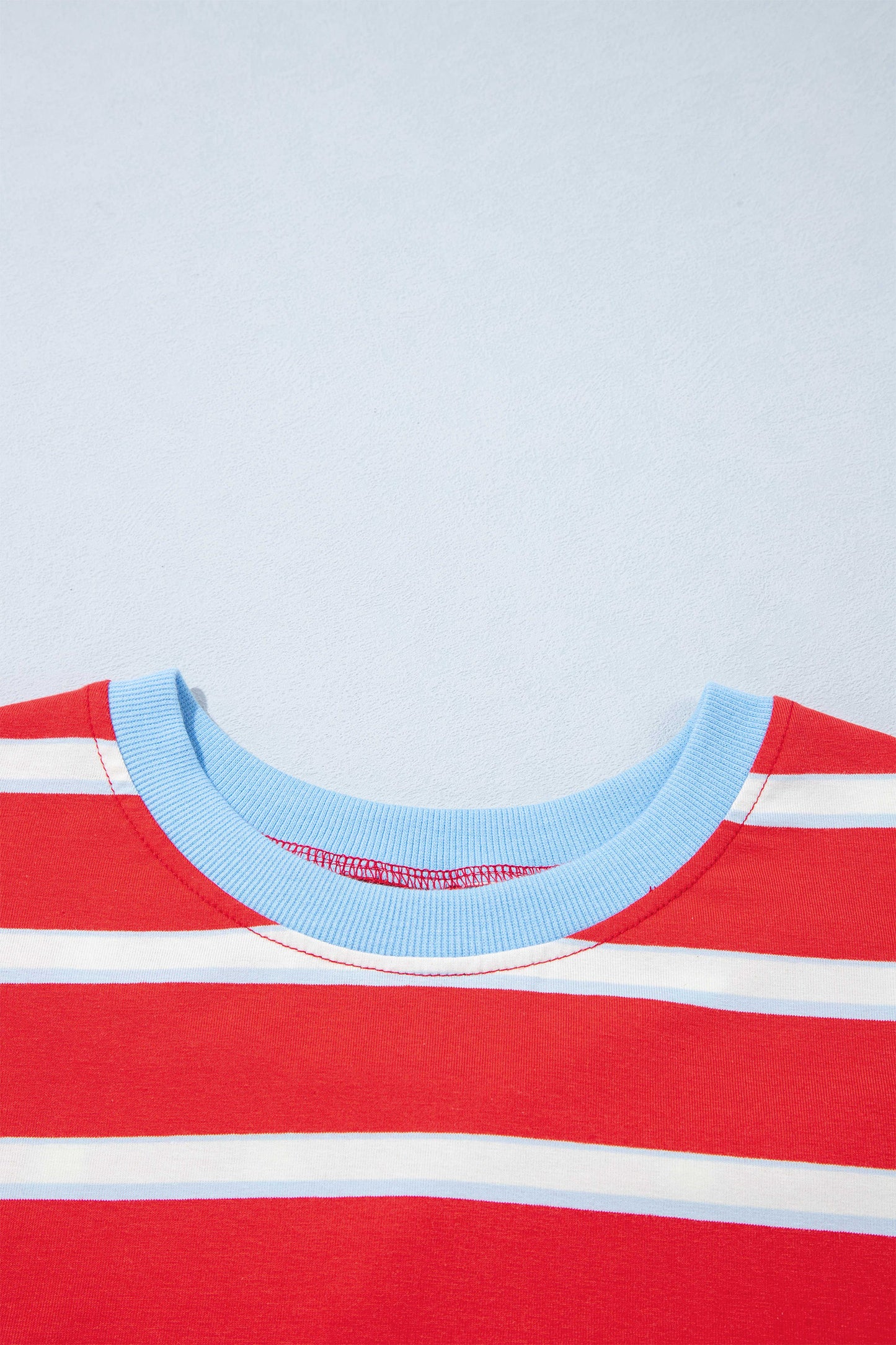 Racing Red Striped Hollowed Back T-shirt