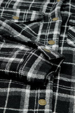 Load image into Gallery viewer, Orange Snap Button Sherpa Lined Hooded Flannel Jacket