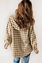 Load image into Gallery viewer, Orange Snap Button Sherpa Lined Hooded Flannel Jacket