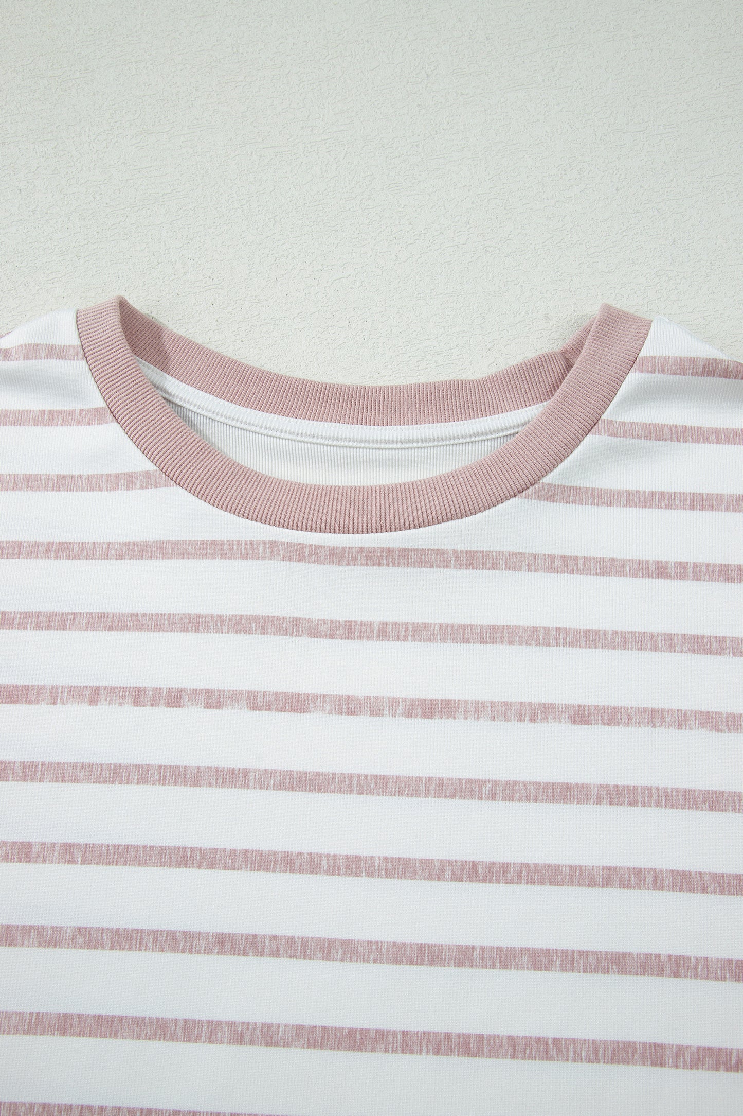 Khaki Stripe Color Block Short Sleeve Top