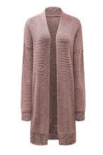 Load image into Gallery viewer, Yellow Knitted Open Front Casual Long Cardigan