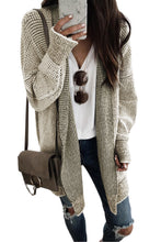 Load image into Gallery viewer, Yellow Knitted Open Front Casual Long Cardigan