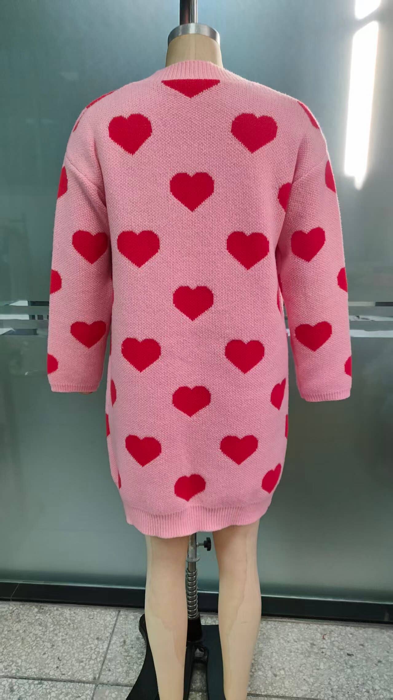 Valentine Heart Long Cardigan