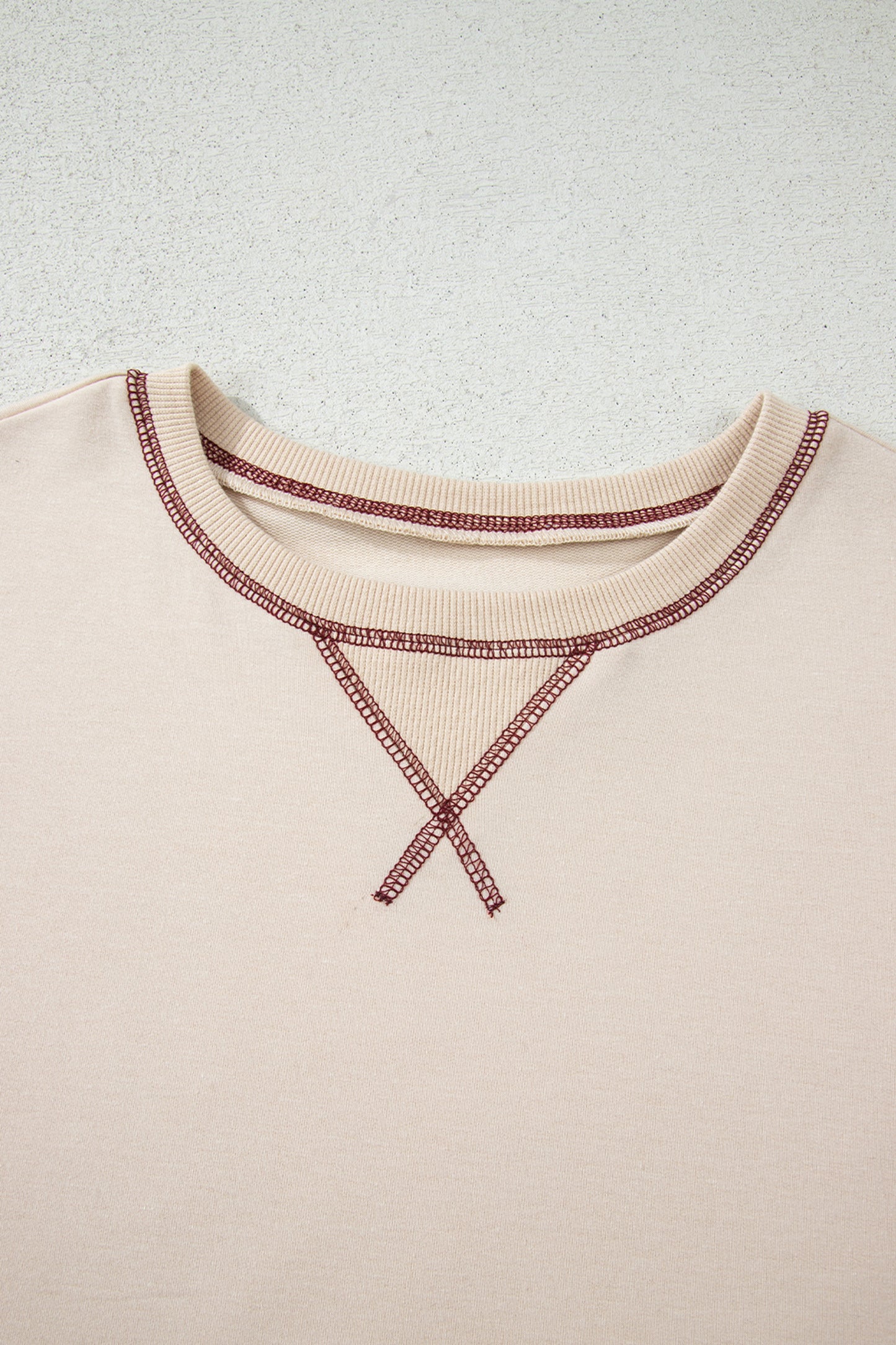 Red Stripe Sleeve Knit Top