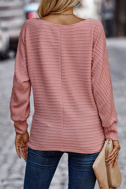 Dusty Pink Textured Knit