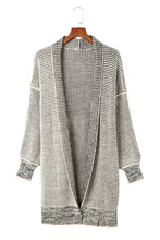 Load image into Gallery viewer, Yellow Knitted Open Front Casual Long Cardigan
