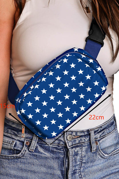 Flag Star Printed Crossbody Bag