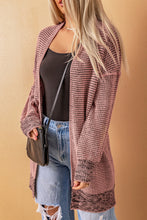 Load image into Gallery viewer, Yellow Knitted Open Front Casual Long Cardigan