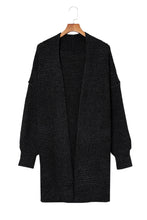 Load image into Gallery viewer, Yellow Knitted Open Front Casual Long Cardigan
