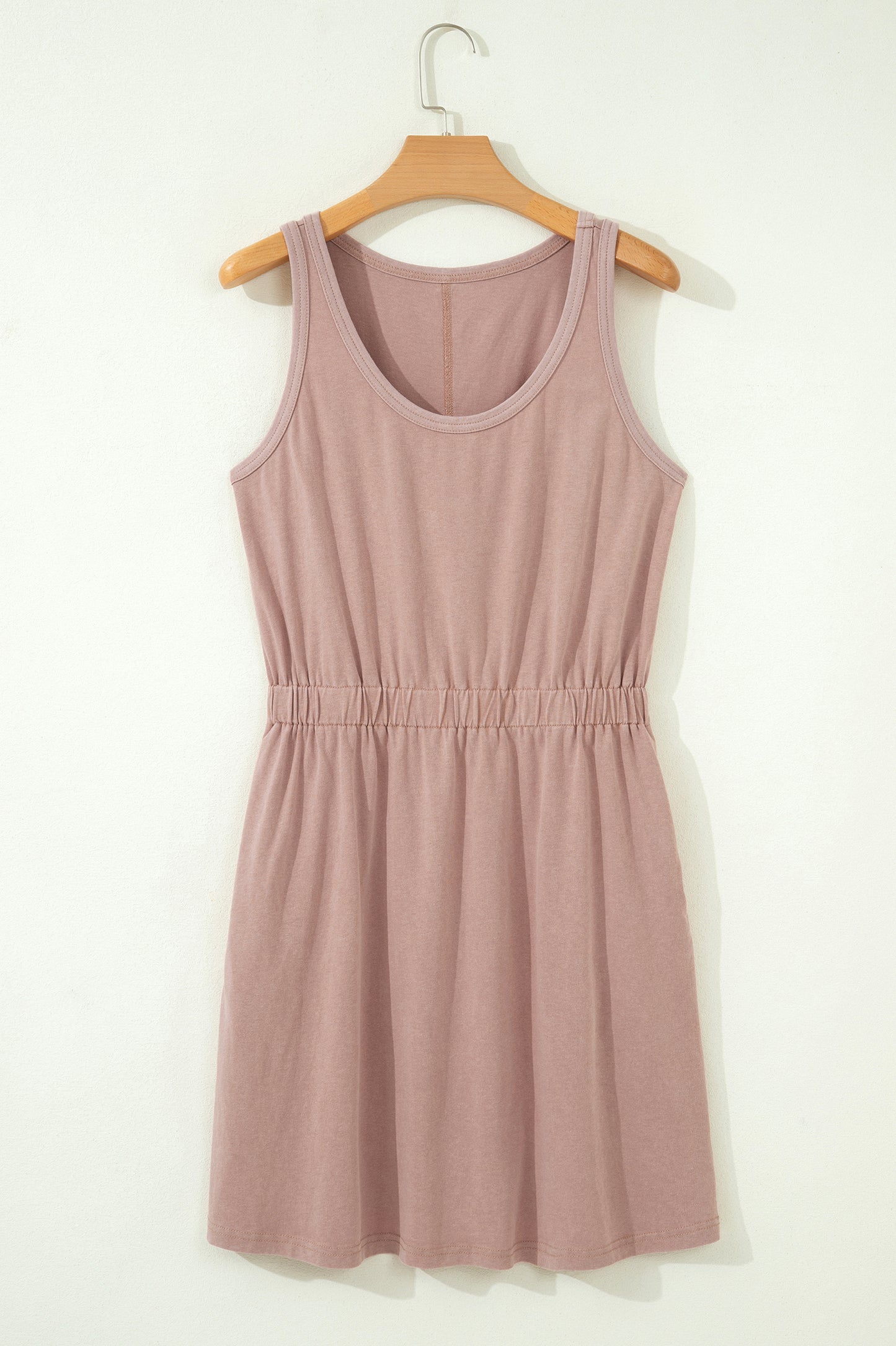 Smoke Gray Mineral Wash Mini Dress