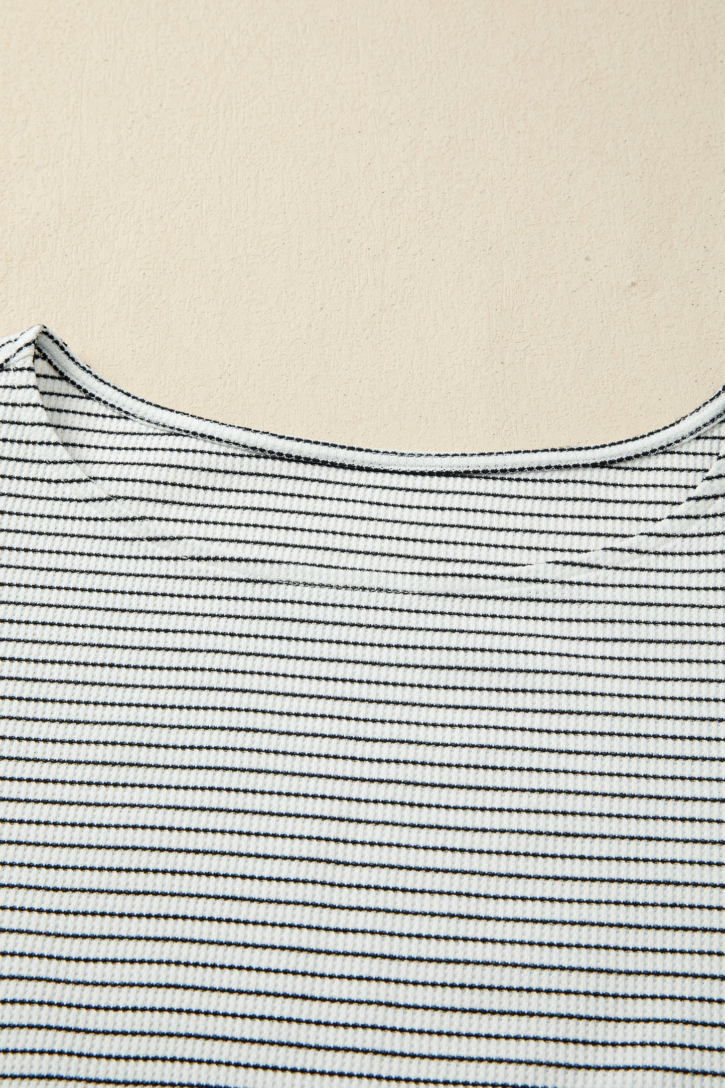Black Stripe Ruffle Trim Casual Tank Top