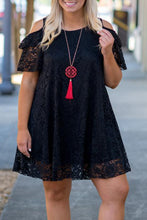 Load image into Gallery viewer, Lace Cold Shoulder Plus Size Dress