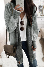 Load image into Gallery viewer, Yellow Knitted Open Front Casual Long Cardigan