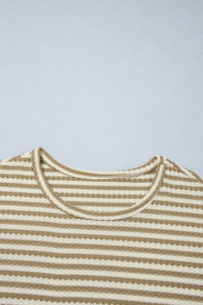 Brown Stripe Textured Set