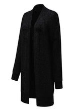 Load image into Gallery viewer, Yellow Knitted Open Front Casual Long Cardigan